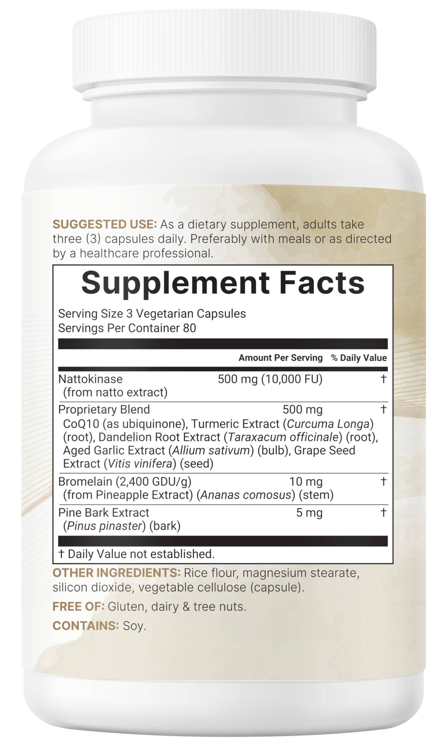 Micro Ingredients Nattokinase 10,000 FU Per Serving, 240 Veggie Capsules — Amazon image 9
