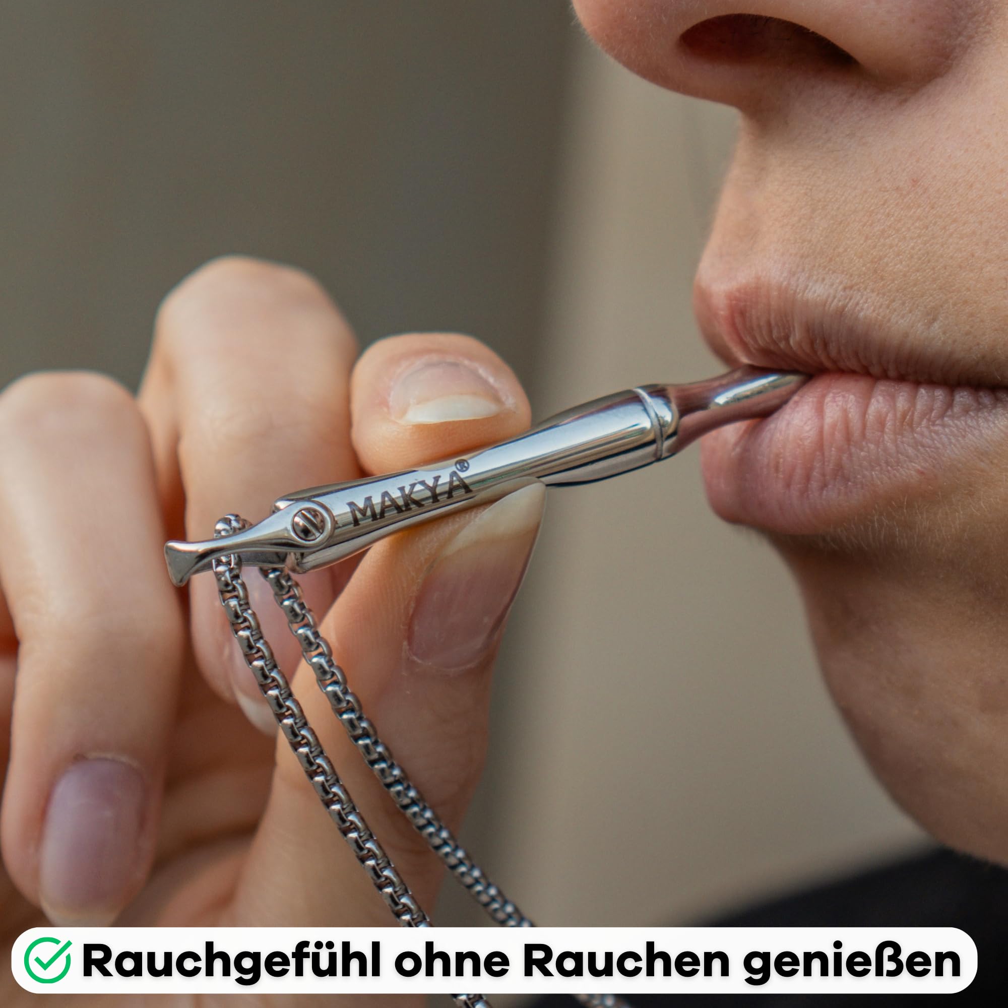 Makya Original V3 Schwarz Rauchentwöhnung Hilfsmittel I Nicht Kompatibel mit Makya Taste Geschmacksfilter I Atemstick & Atemkette zum Rauchen Aufhören I Nichtraucher mit Widerstand I Rauchstopp