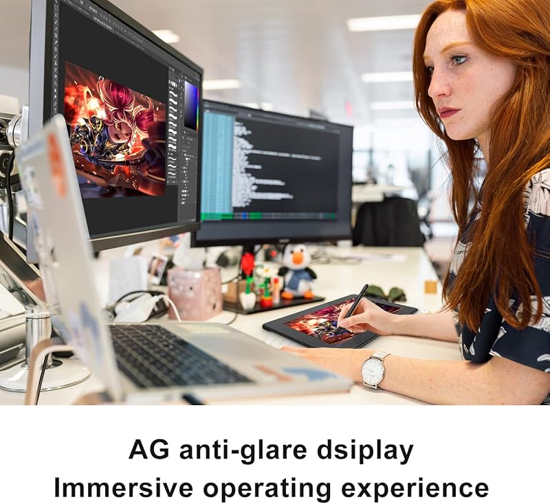 UGEE U1600 Grafikus Rajztábla Monitor 15,4" FHD Teljesen Laminált Kijelzővel, 90% NTSC, Windows/Mac/Android/Linux/OSU Kompatibilis Digitális