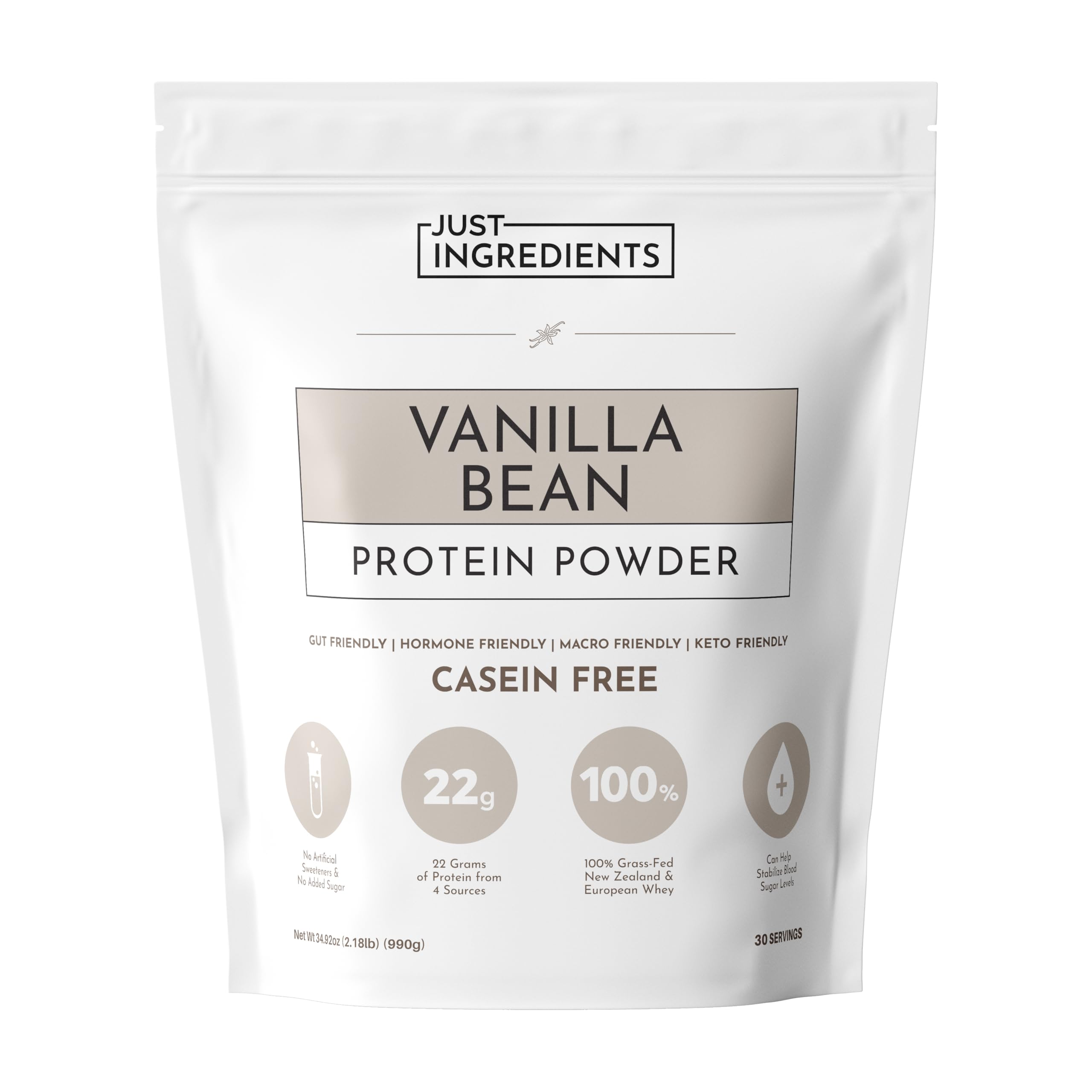 JUST INGREDIENTS Vanilla Bean Protein Powder