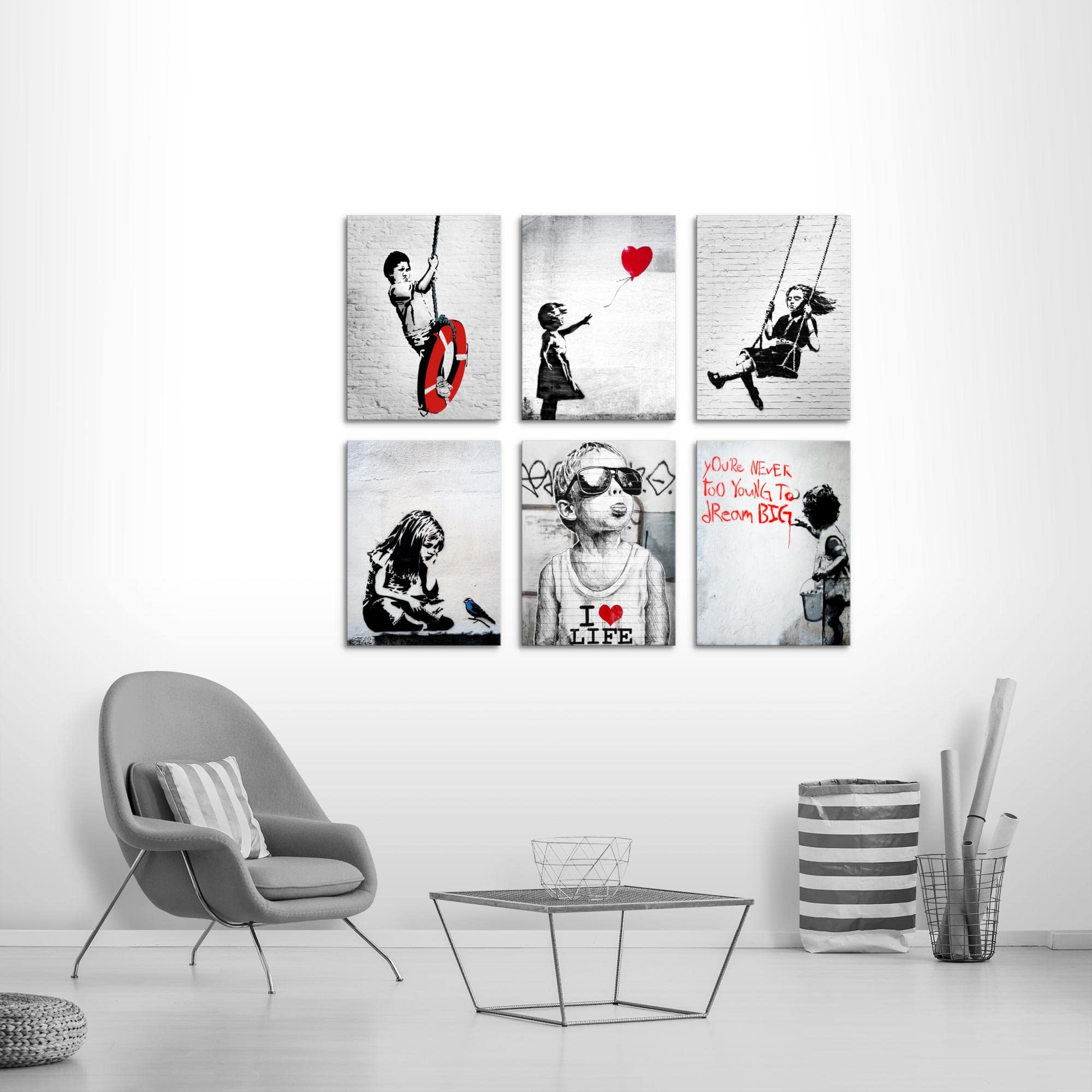 Novart Quadros Moderni Banksy Collage - Appendi subito La Tua Foto