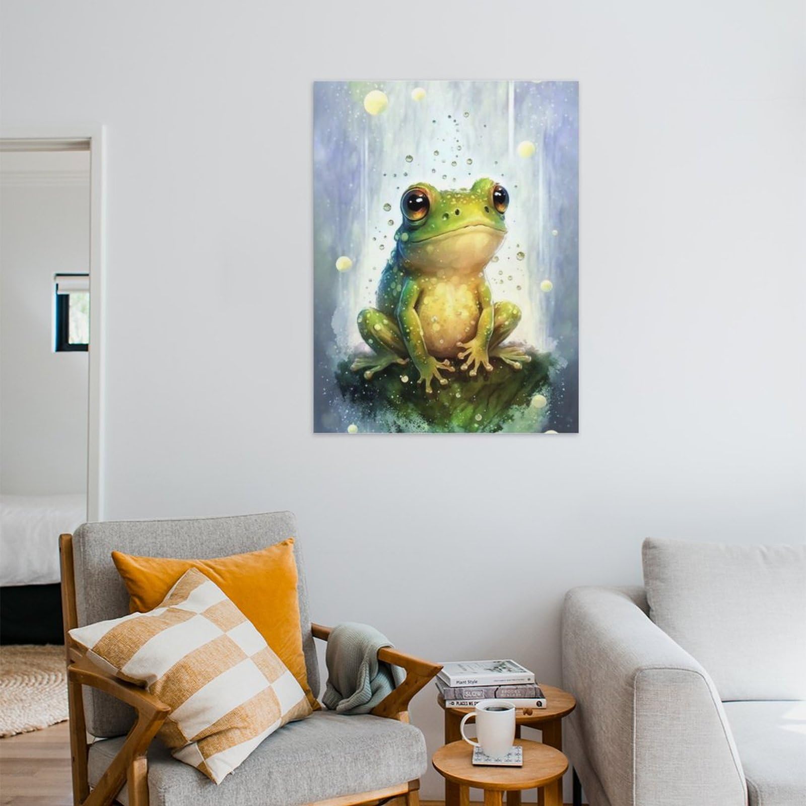 原画　カエル　動物画　絵画　アクリル画　現代アート　細密画　手描き　一点物 原画 蛙 動物画 絵画 アクリル画 現代アート 細密画 手描き 一点物