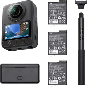 DJI Osmo 360 Adventure Combo, 360 Camera With 1-Inch 360° Imaging, Extended Battery Life With 3 Batteries, Native 8K 360° Video, 4K/120fps & 170° Boost Video, Action Camera for Sports, Vlog