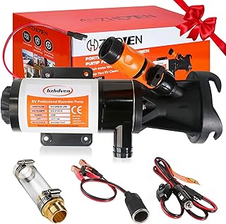 RV Macerator Pump 12V,Portable Macerator Waste Pump,12GPM Suction 3.2 feet Lift 10 feet with