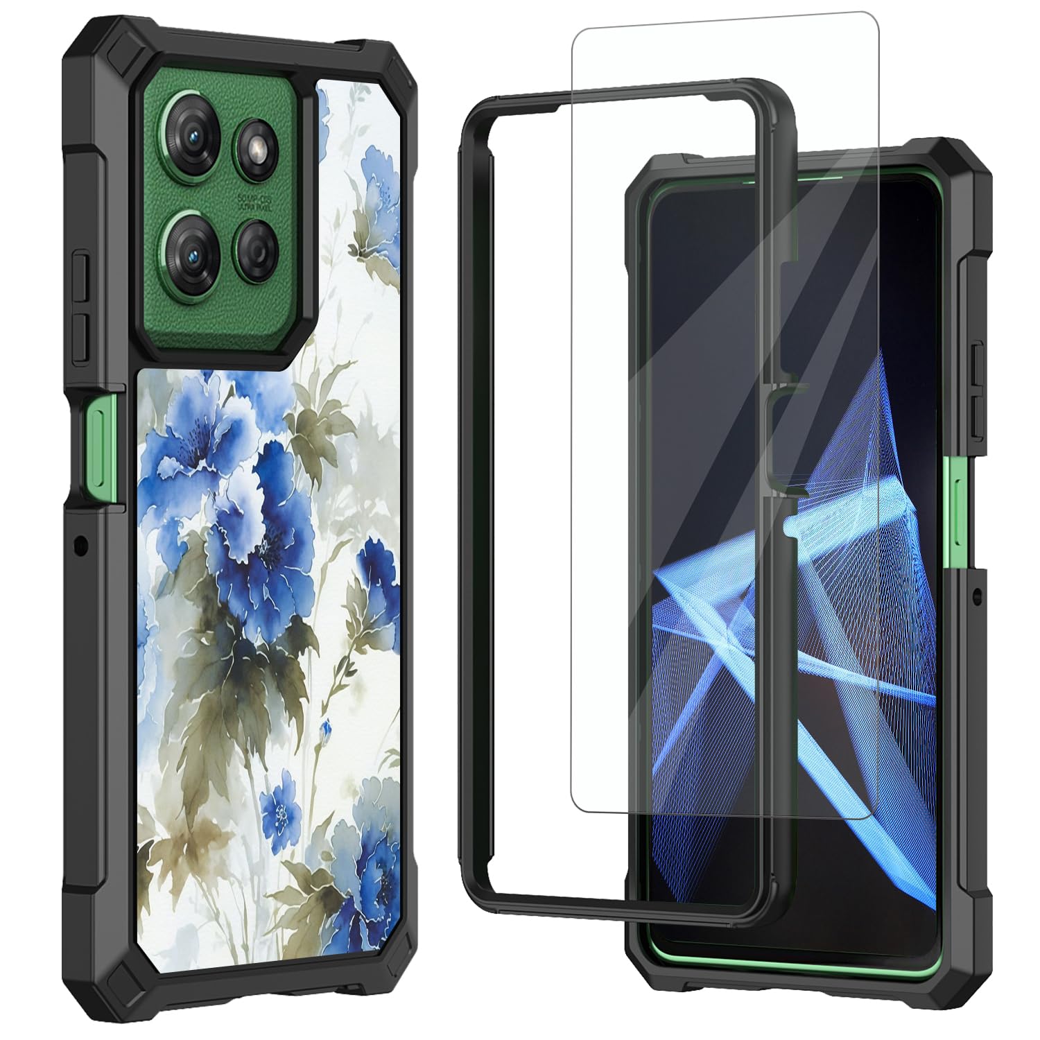 For Moto G 2025/2026 Case: Women Girls Flower Floral With Screen Protector Flexible TPU Rubber Phone Cover For Moto G Play 2026 Case(Big Sun Flower - View #5