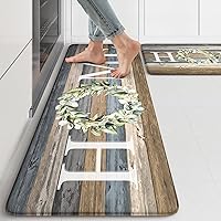 Vista 20 de KIMODE Tapete de Cocina Estilo Granja 2PCS Alfombras de Cocina Anti Fatiga Antideslizantes Impermeables Tapete de Piso de Cocina Acolchado Cómodo
