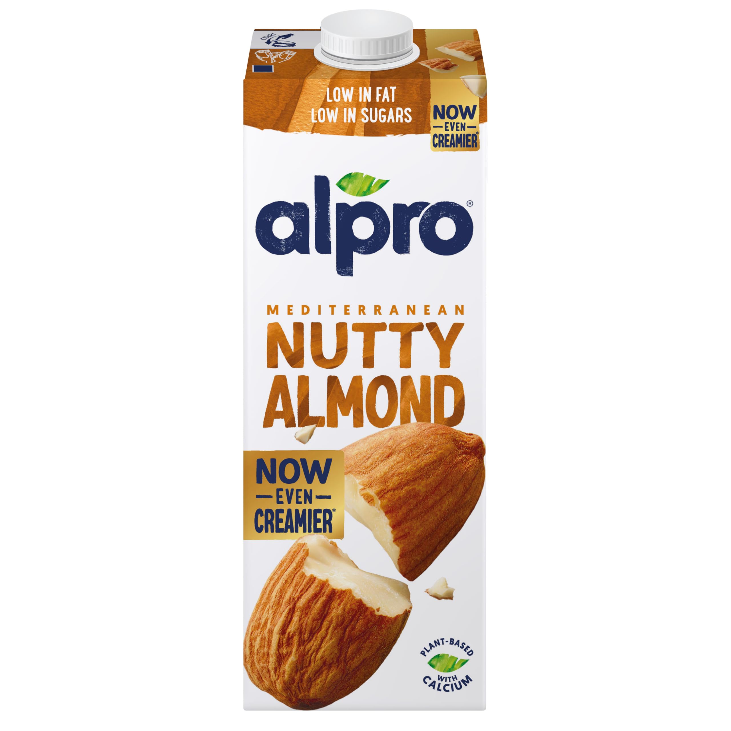 Alpro Roasted Almond Drink, 100% Plant-Based, Lactose & Dairy Free - 1L