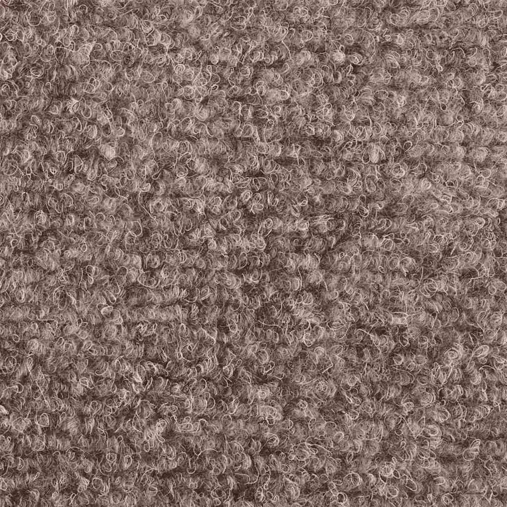 Lot de 5 tapis d'escalier autocollants, 56 x 17 x 3 cm, marron clair, semi-circulaire, en non-tissé aiguilleté, antidérapant et lavable, tapis d'escalier pour bois, avec protection contre les