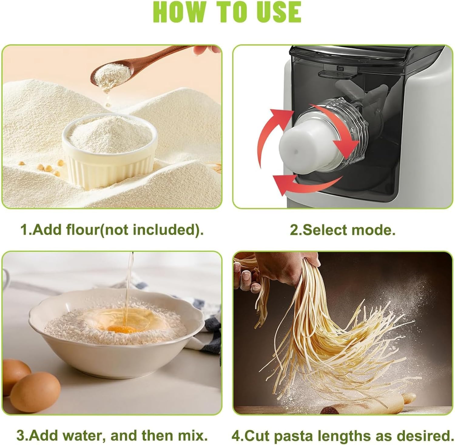 Elektryczna maszyna do robienia makaronu z 13 formami do domowego makaronu, spaghetti i innych