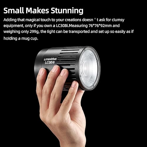 Miniatura 3 de Godox LC30Bi - Luz de video LED de escritorio, luz constante, luz suave, luz de relleno de temperatura de dos colores, adecuada para grabación de