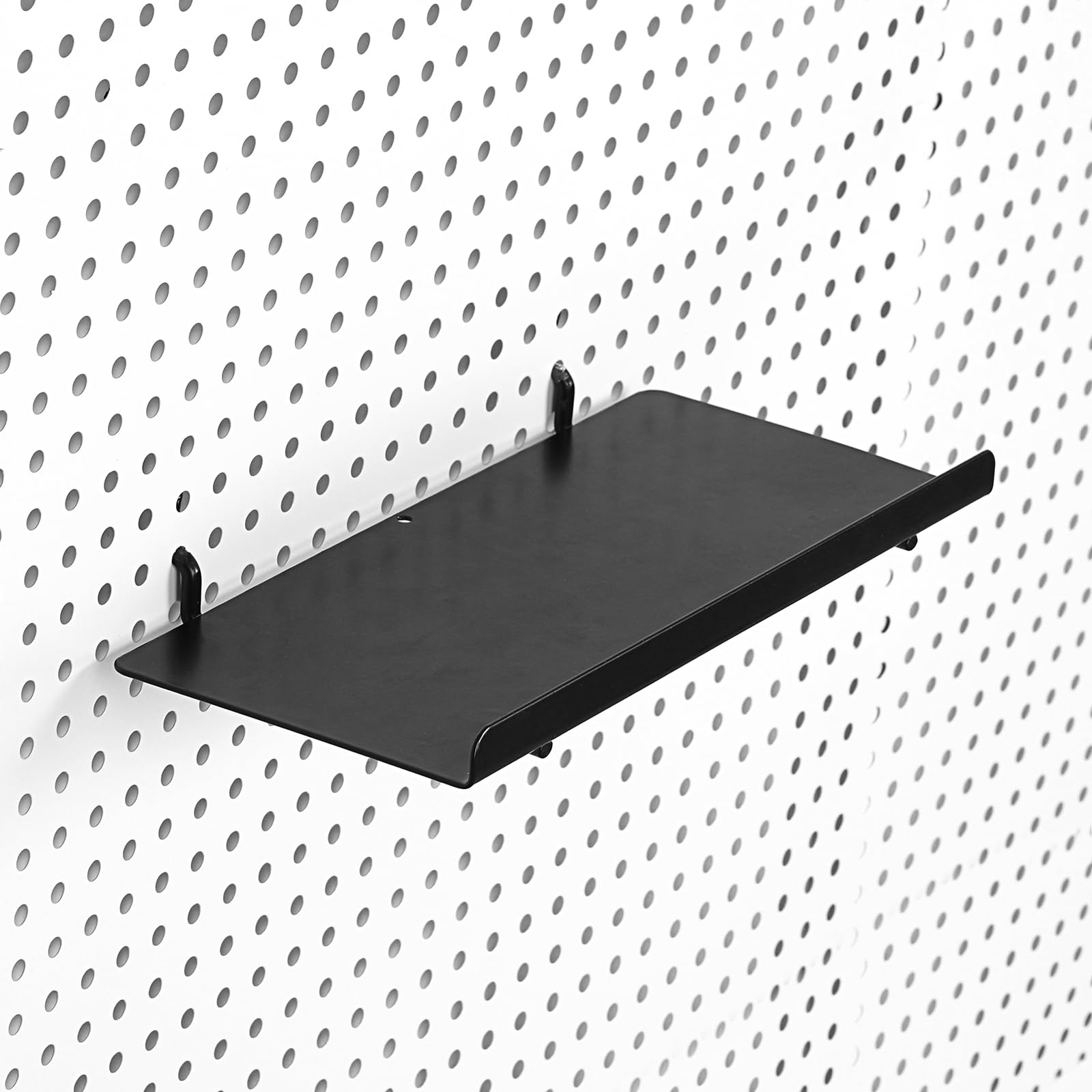 IGNPION 6 Pcs Metal Pegboard Accessories Shelves, Wall Organiser Pegboard Storage Shelf -25X11.6cm - Image 3