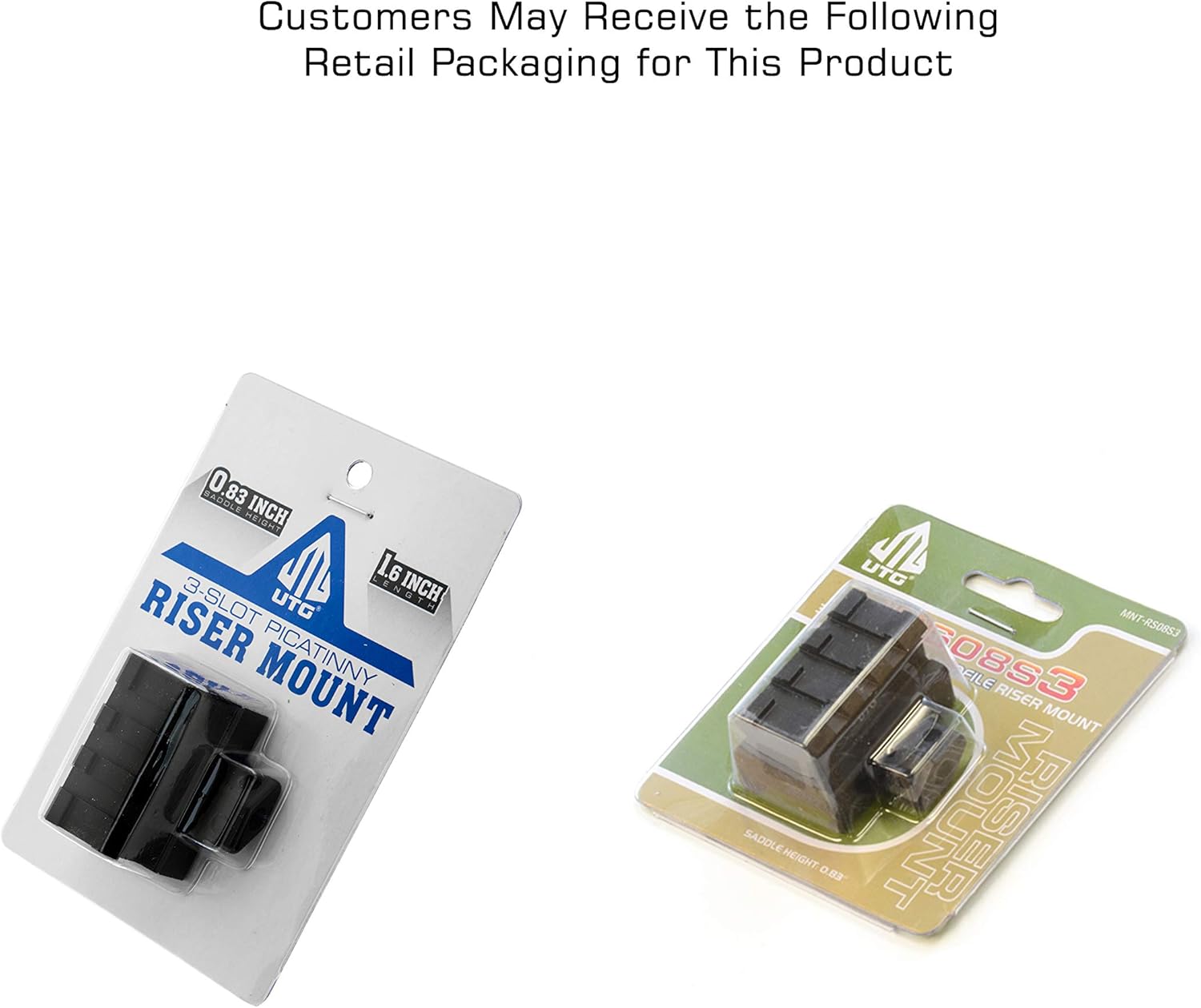 UTG Med-pro Compact Riser Mount, 0.83" High, 3 Slots , Black : Airsoft Gun Scope Mounts : Sports & Outdoors