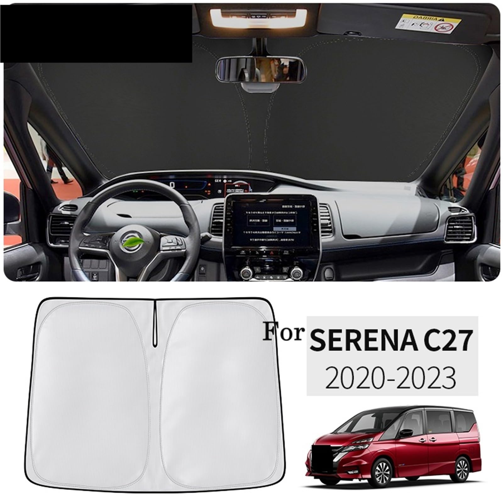 Osłony przeciwsłoneczne na boczne szyby Boczna osł Do NISSAN SERENA C27 2016-2023 Stylizacja samochodu Nano-Insulat Osłona przeciwsłoneczna na przednią szybę Osłona przeciwsłoneczna na przednią szybę