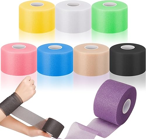 HAKFOO 8 rollos de cinta deportiva deportiva para tobillos, muñecas, manos y rodillas (8 colores, 2 pulgadas x 30 yardas)