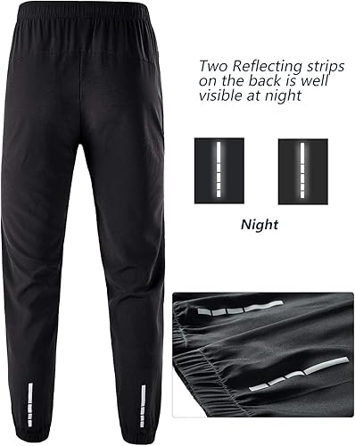 Miniatura 5 de Pantalones deportivos para hombre, pantalones deportivos para entrenamiento, gimnasio, correr, entrenamiento con bolsillos con cremallera