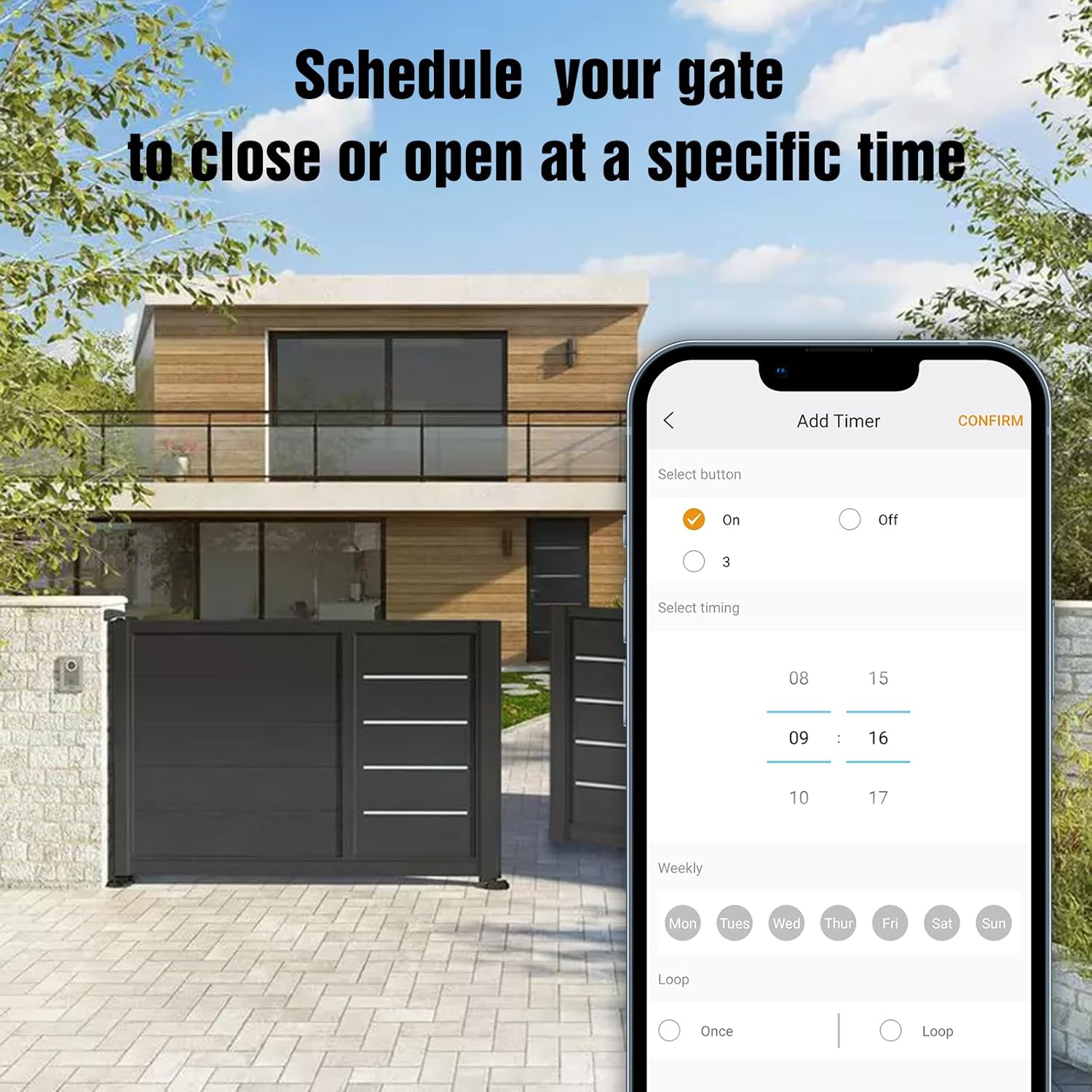 JUJIANG Solar Gate Opener with Batteries & Solar Panel + WiFi Receiver for Dual Swing Gates Up to 770lb per Arm Automatic Smart WiFi Gate Openers with Remote Complete Kit Medium Duty PKM-C026