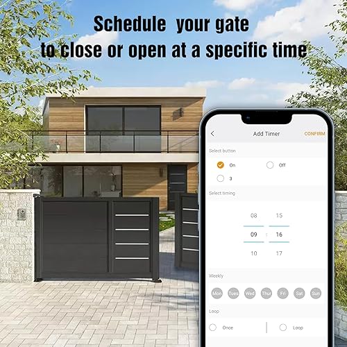 Miniatura 6 de JUJIANG SM18-03W Control remoto con aplicación WiFi Control remoto compatible con Alexa, Google Assistant, IFTTT, control remoto de puerta funciona