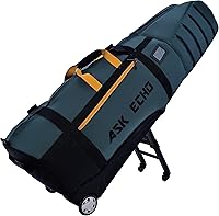 Vista 11 de ASK ECHO Locklink StableRoller - Bolsa de viaje de golf con sistema de balanceo de 4 ruedas, patas de soporte extensibles