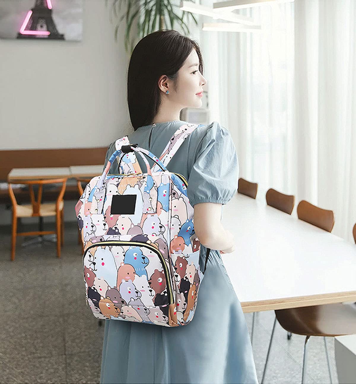 Zaino Mamma Neonato Fasciatoio Bambino Impermeabile Borsa Grande capacità Multifunzionale Nappy Zaino con 3Tasche Isolanti Bottiglia
