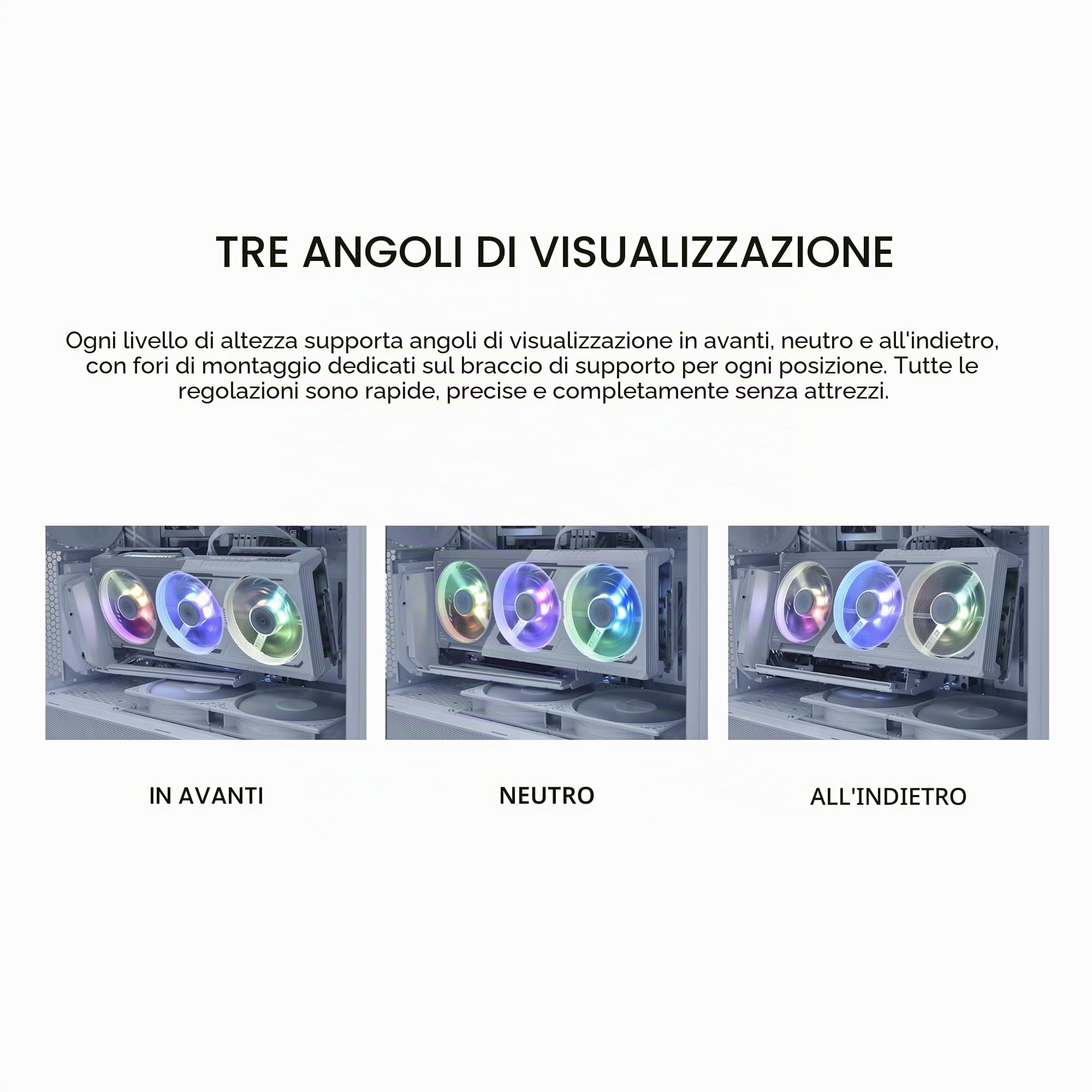 Lian Li ATX - Kit GPU verticale con 4 slot per PC (VG4v4), cavo riser di prima generazione 5 PCI-E 5.0 x 16-200 mm, compatibile con PCIe 3.0/4.0, posizione regolabile, si adatta alla maggior parte dei | Cavo Riser Premium Gen 5 PCI-E 5.0 x16-200mm, compat
