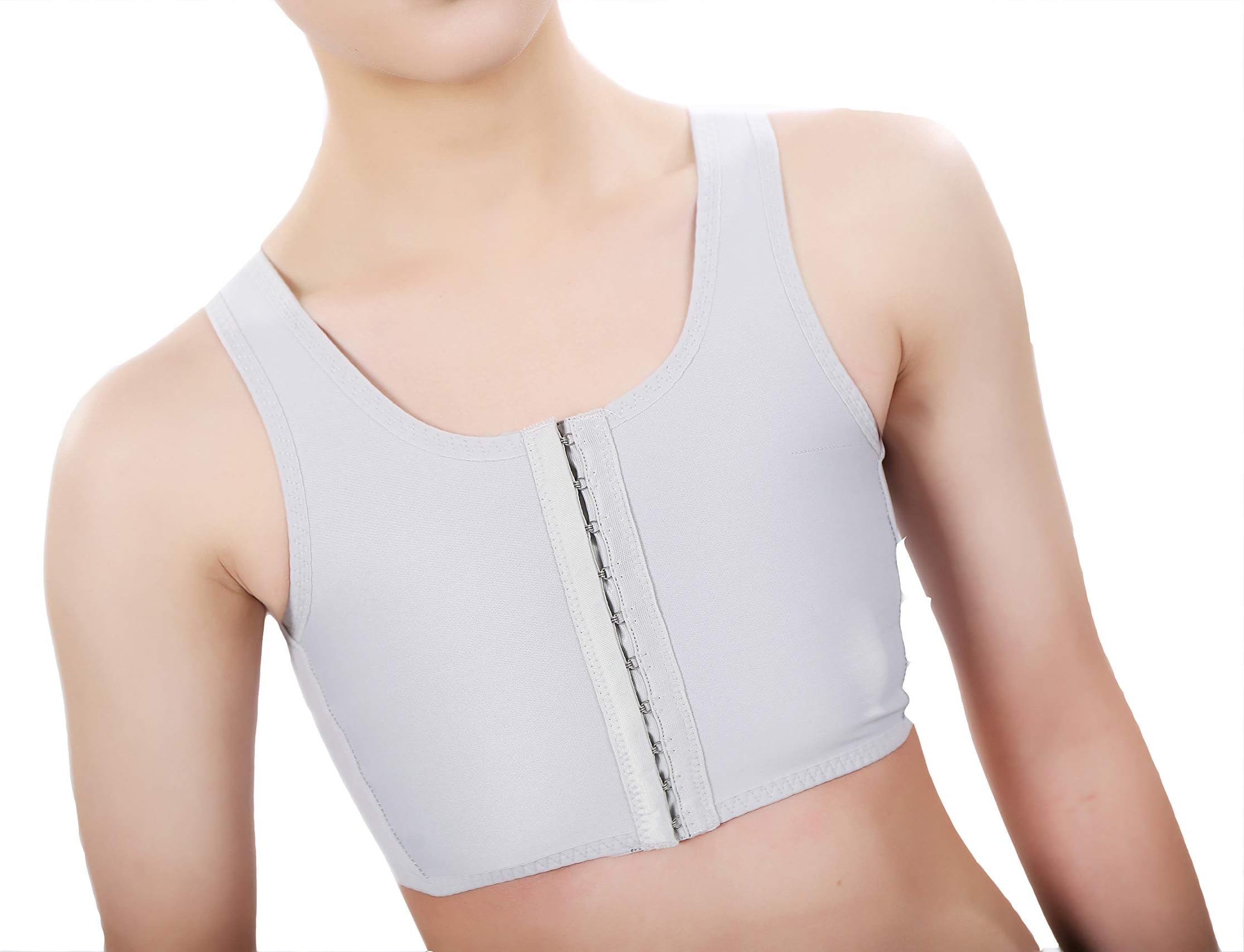 Super Flat Compression 3 Rows Central Clasp Double-Deck Chest Binder for Lesbian