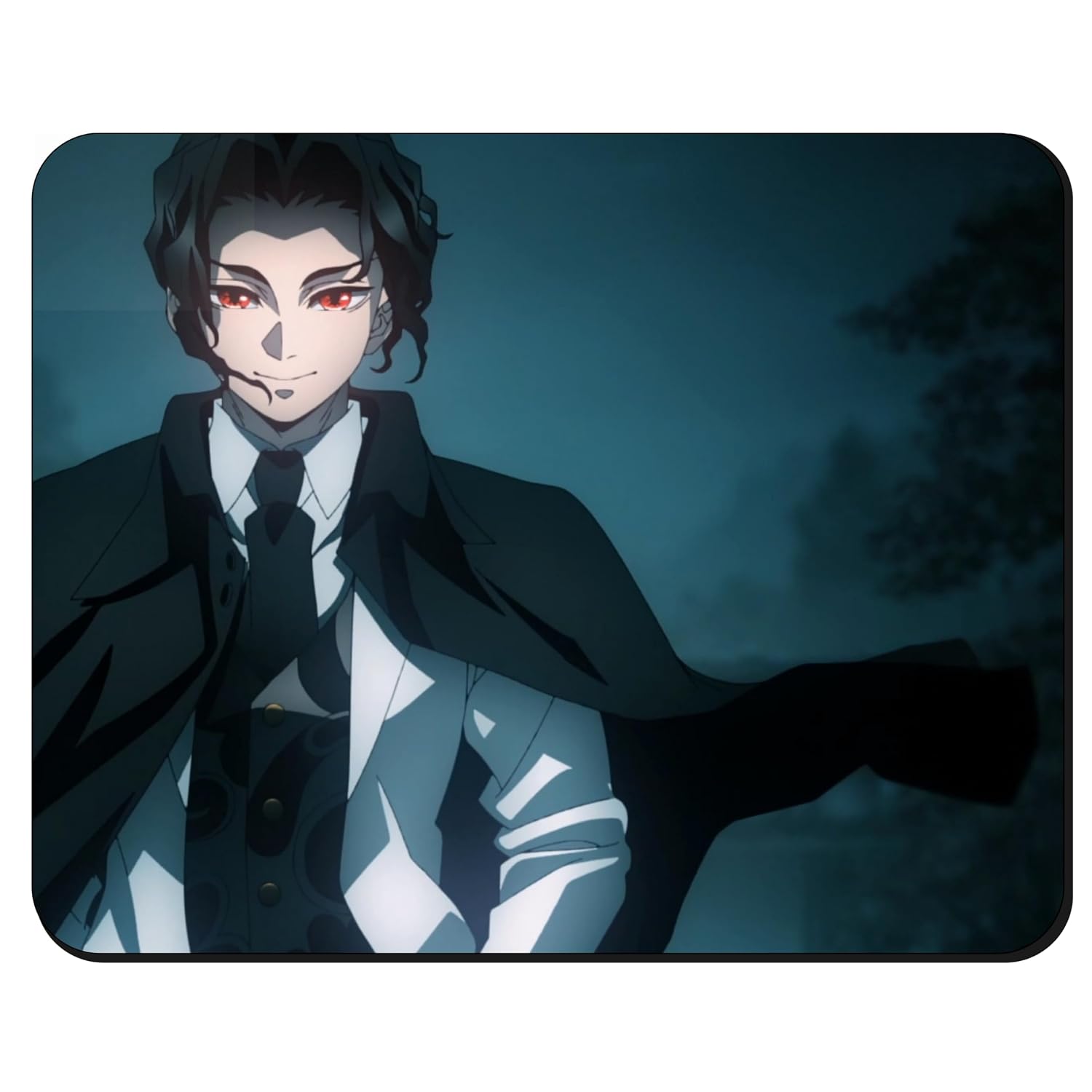 Camen Muzan Kibutsuji Mouse Pad – 9×7.5 inch Rubber Base with Anti-Slip Ideal for Gaming | Work from Home | Office | Laptop & Desktop Use
