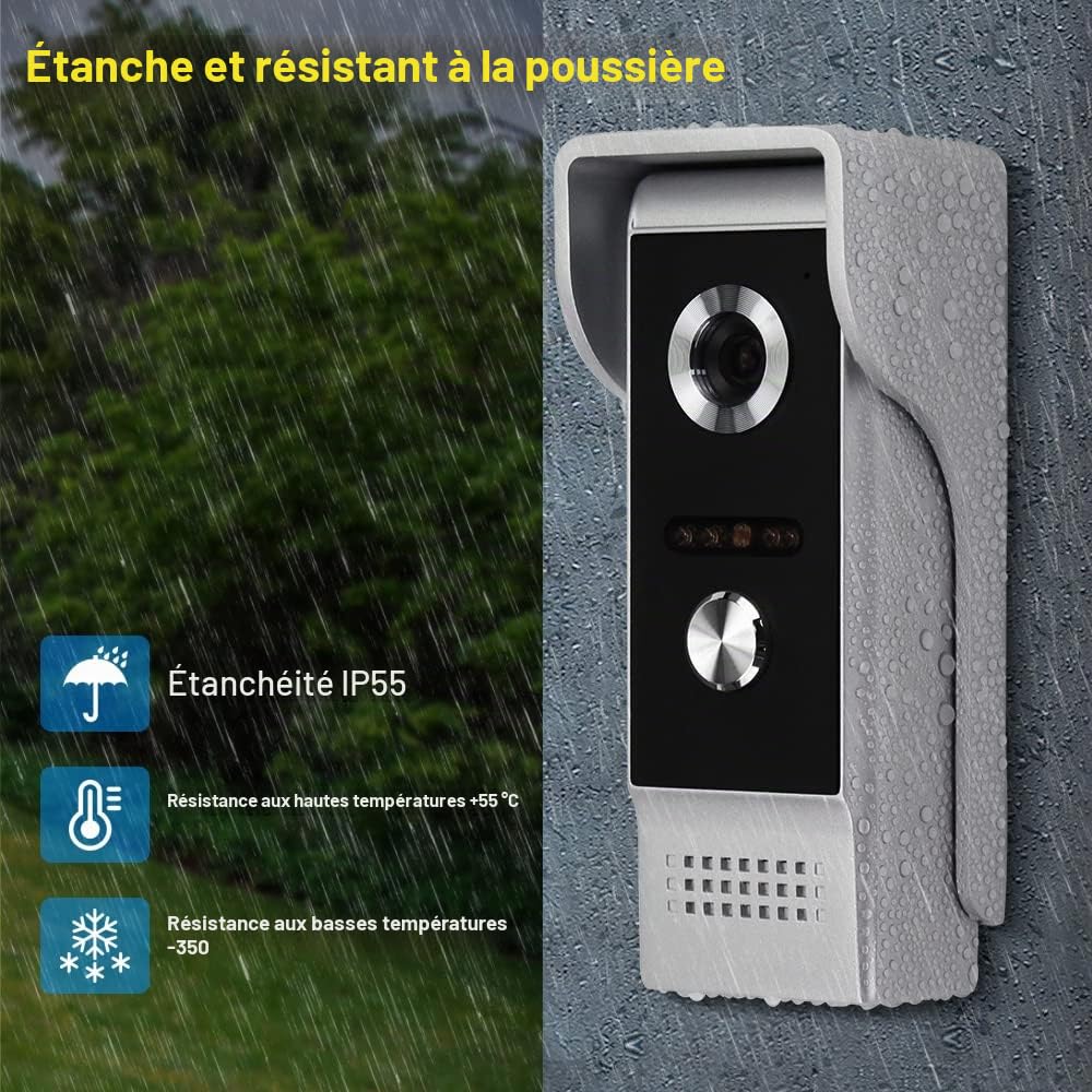 4,3inch TFT Couleur Câblé Porte Vidéo Interphone Système de Sonnette pour la Maison 700TVL IR Vision Nocturne Porte Interphone écran