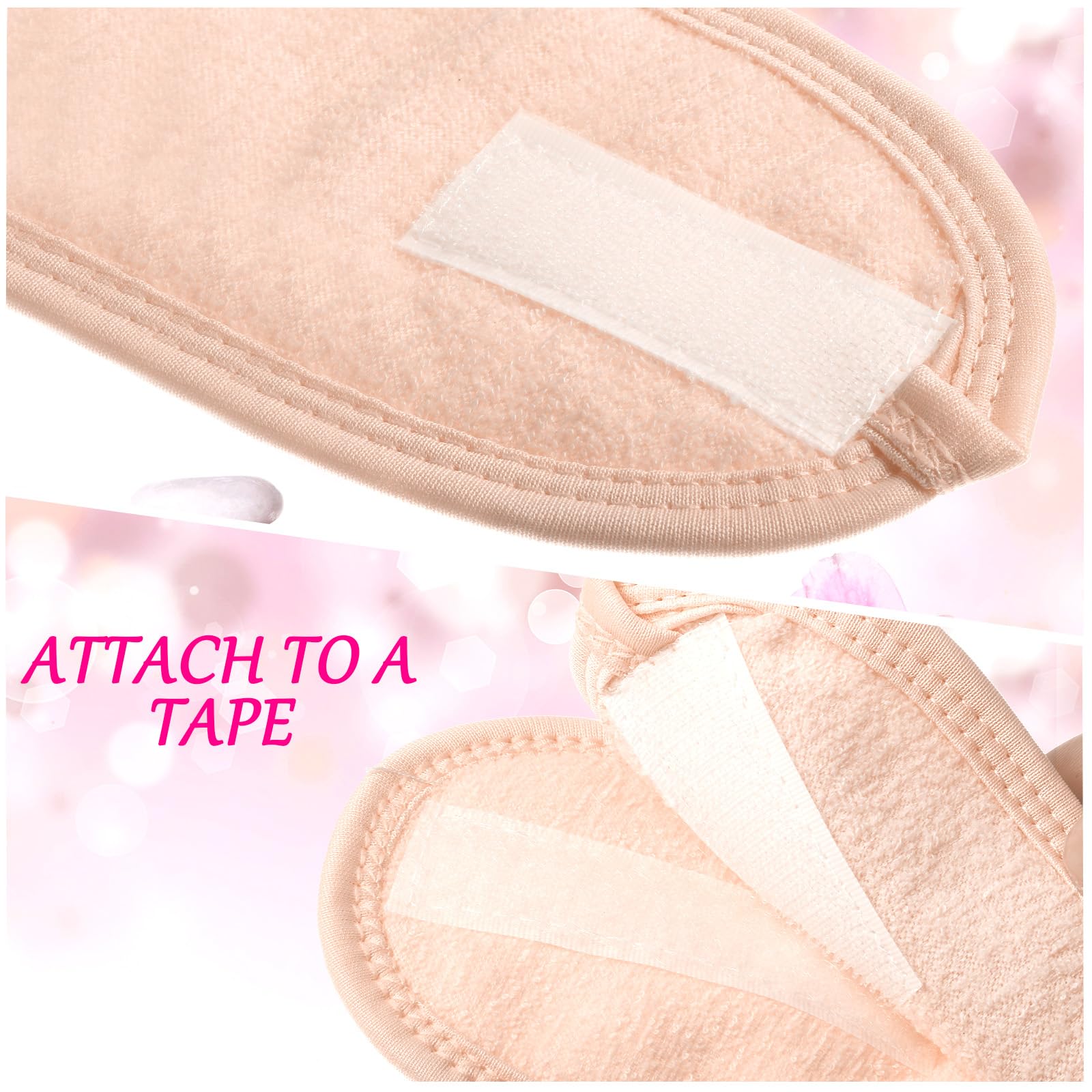 Hoteam Paquete de 30 diademas de spa para spa, diadema facial de spa a granel para lavado facial, diadema de maquillaje para ducha, baño, deporte, toalla ajustable con gancho y bucle (rosa claro)