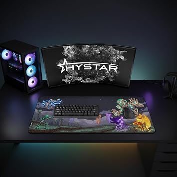 Terraria Extended Gaming Mouse Pad | XXL 36 x 16 | 5mm Thick, Waterproof Surface, Smooth Polyester Fabric, and Natural Rubber Base (Moon Lord)