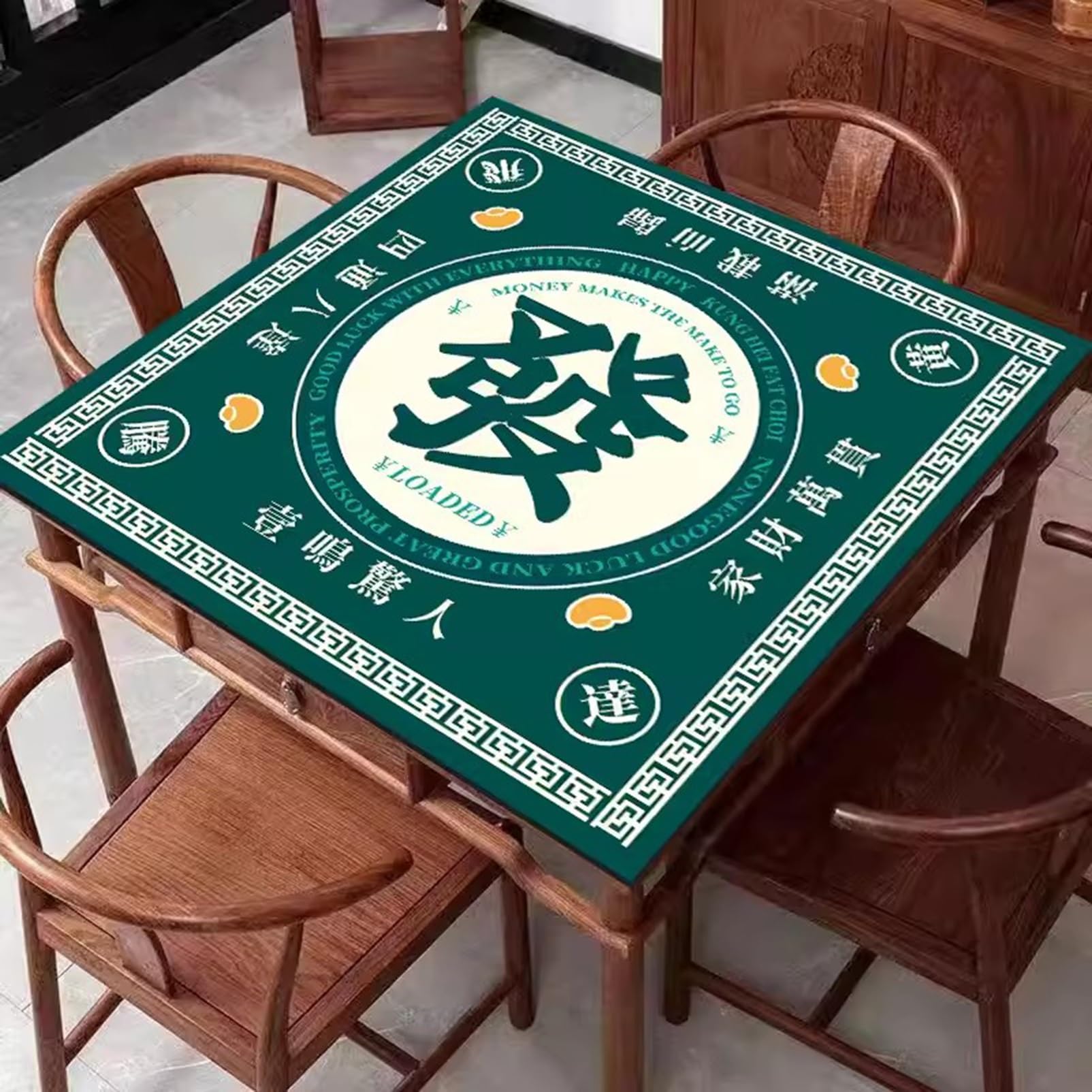 Obrus ​​na stół do gry w Mahjong, mata do gry w Mahjong, obrus na stół do gry w Mahjong, zestaw do gry w madżonga, 1 szt. Mata na stół do gry w Mahjong z czarną torbą do przenoszenia, nakrycie na stół