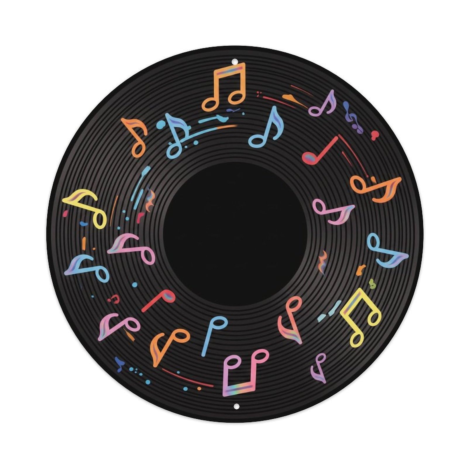 Colorful Music Vinyl Records Matte Color Surface Metal Tin Sign