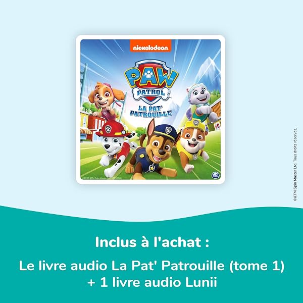 Lunii - Ma Fabrique à Histoires édition limitée Pat Patrouille + 3h07 d'histoires incluses à télécharger, Boîte à Histoires Interactive dès 3 à 8 Ans - Conteuse fabriquée en France - 4