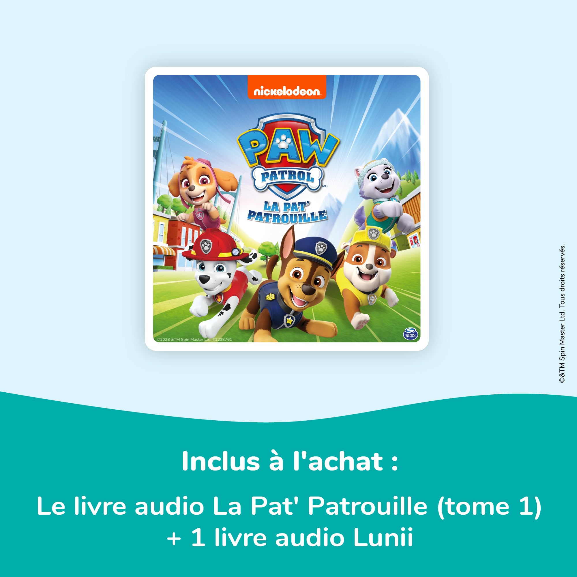 Lunii - Ma Fabrique à Histoires édition limitée Pat Patrouille + 3h07 d'histoires incluses à télécharger, Boîte à Histoires Interactive dès 3 à 8 Ans - Conteuse fabriquée en France - 4