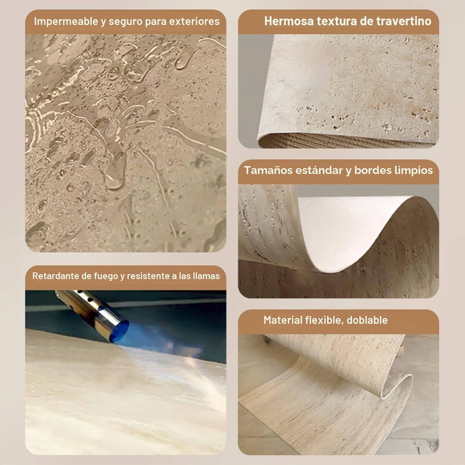 Paneles de Pared Decorativos de imitación de Piedra de Poliuretano, ladrillo Decorativo, baldosas de travertino Flexibles e Impermeables, Revestimiento de Pared para decoración de Interiores