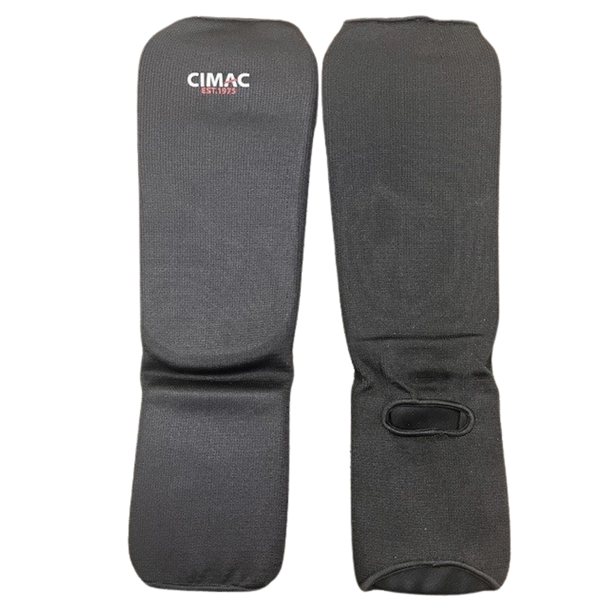 CIMAC Shin/Instep Protectors - Shin Guards with Full-Length Padded Foam, 12mm Thick Foam Padding, Suitable for Karate, Taekwondo, Kickboxing, Training, and Sparring - Black, Child Size