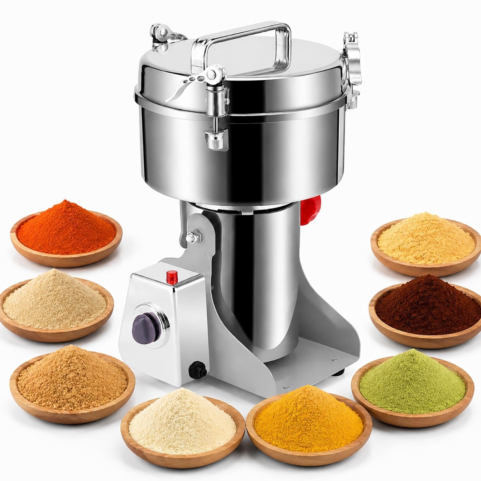 Molinillo de grano eléctrico,máquina de molienda en seco de maíz especiado | 32000 RPM,for nueces de especias de granos de café secos (tipo oscilación de 270°)(2500g)