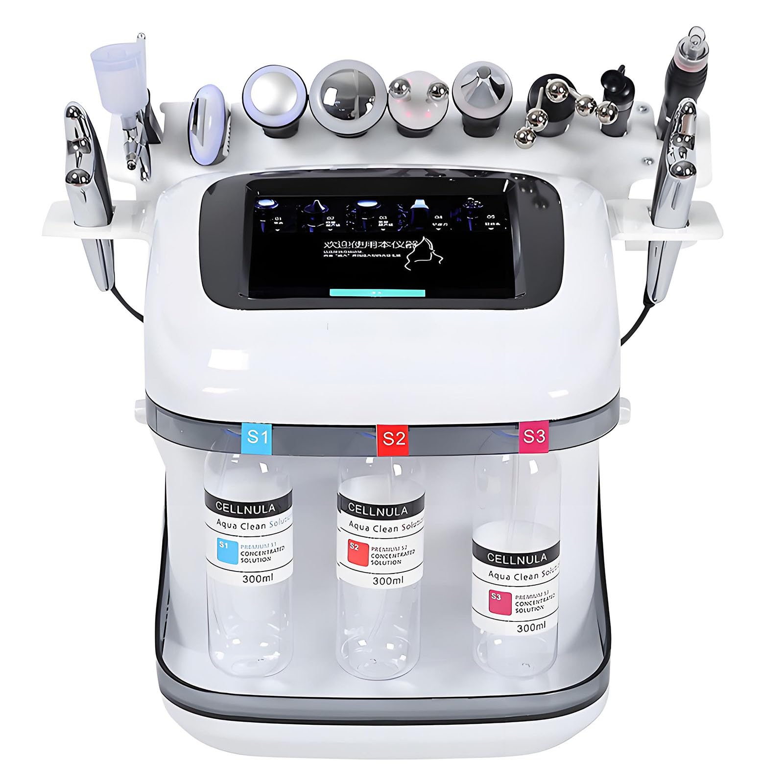 Hydrafacial machine professional avec écran tactile 8 pouces pour nettoyage et infusion