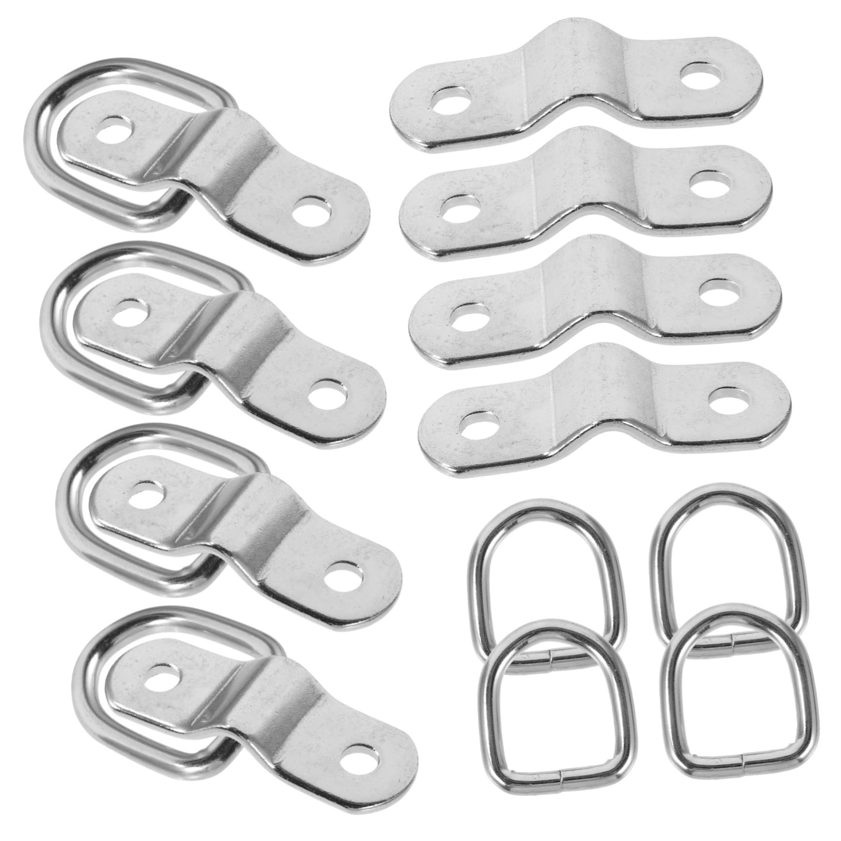 Ciieeo 3 Set D Ring Ancoraggio Per Inossidabile Fissaggio Sicuro E Resistente Per Carichi Pesanti Su Auto E Barche Per Trasporti E Attrezzature Da Campeggio 8 Pezzi*3