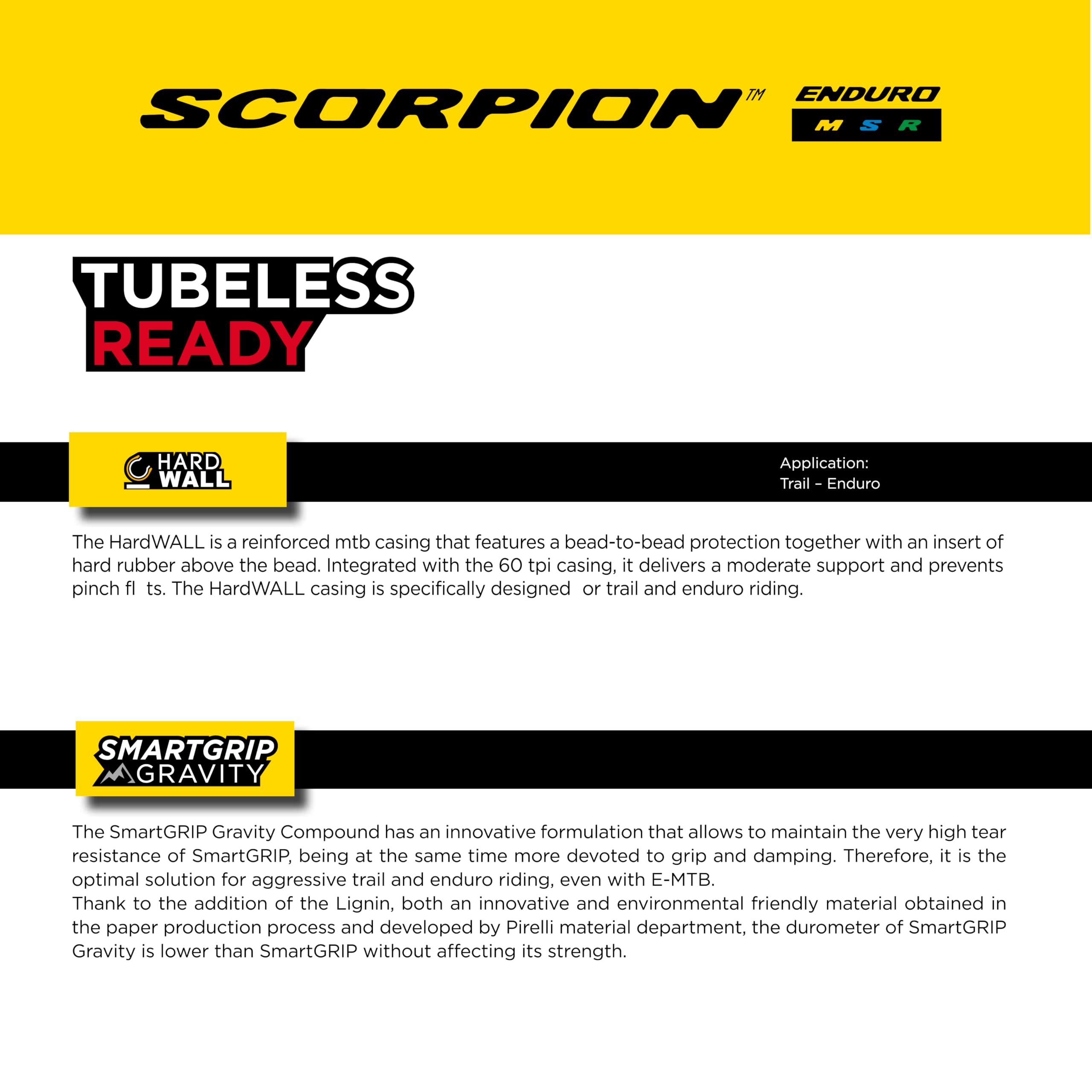 Pirelli Scorpion Enduro M HardWall Bike Tyre, 29 x 2.4, Classic Tan Wall, 29x2.4 - Image 2