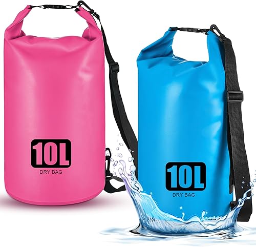 Aliceset 2 bolsas secas impermeables de 20 L10 L, flotante, impermeable, bolsa seca para viajes, bolsa seca, mochila impermeable para kayak,