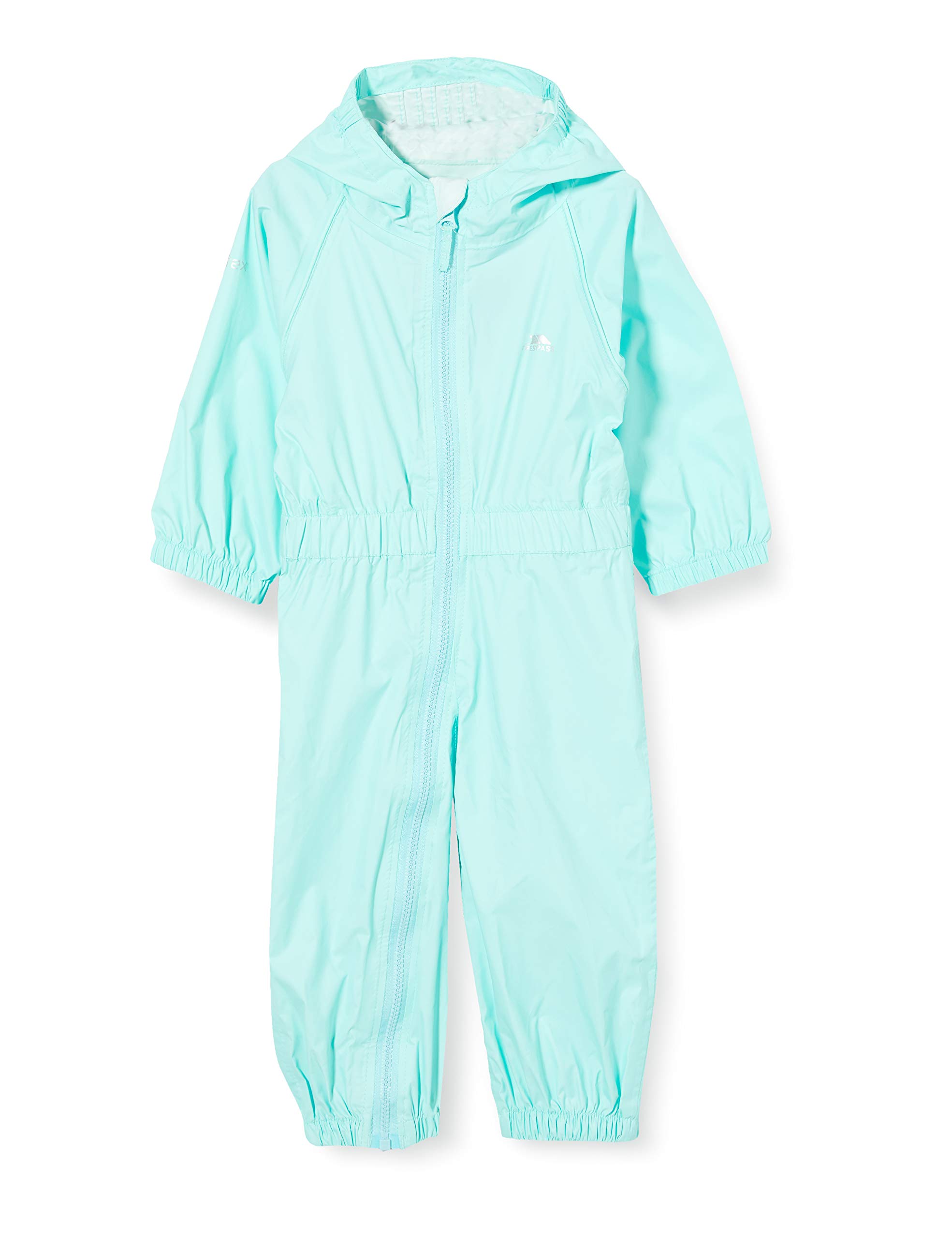 Trespass Children's Button Waterproof Rain Suit With Hood, pale mint, 6 12 Months UK