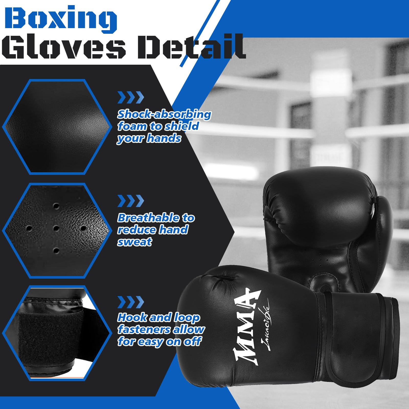 Sparring Head Guard with Gloves - Boxing Safety Headgear for MMA, Kickboxing, Muay Thai & Boxing - Adult & Kids