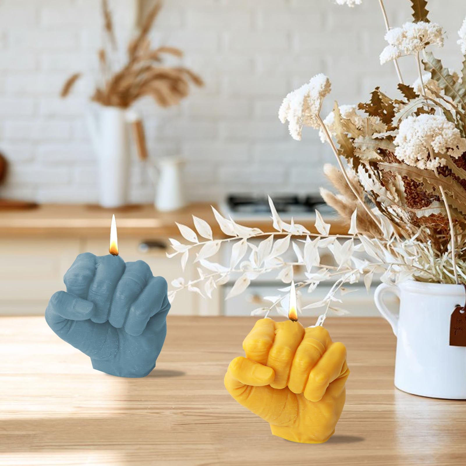 3 stuks siliconen kaarsvormen, 3D-wangen familie, grappige en schattige menselijke kaarsvormen, voor doe-het-zelf geurkaarsen, zeep en woondecoratie