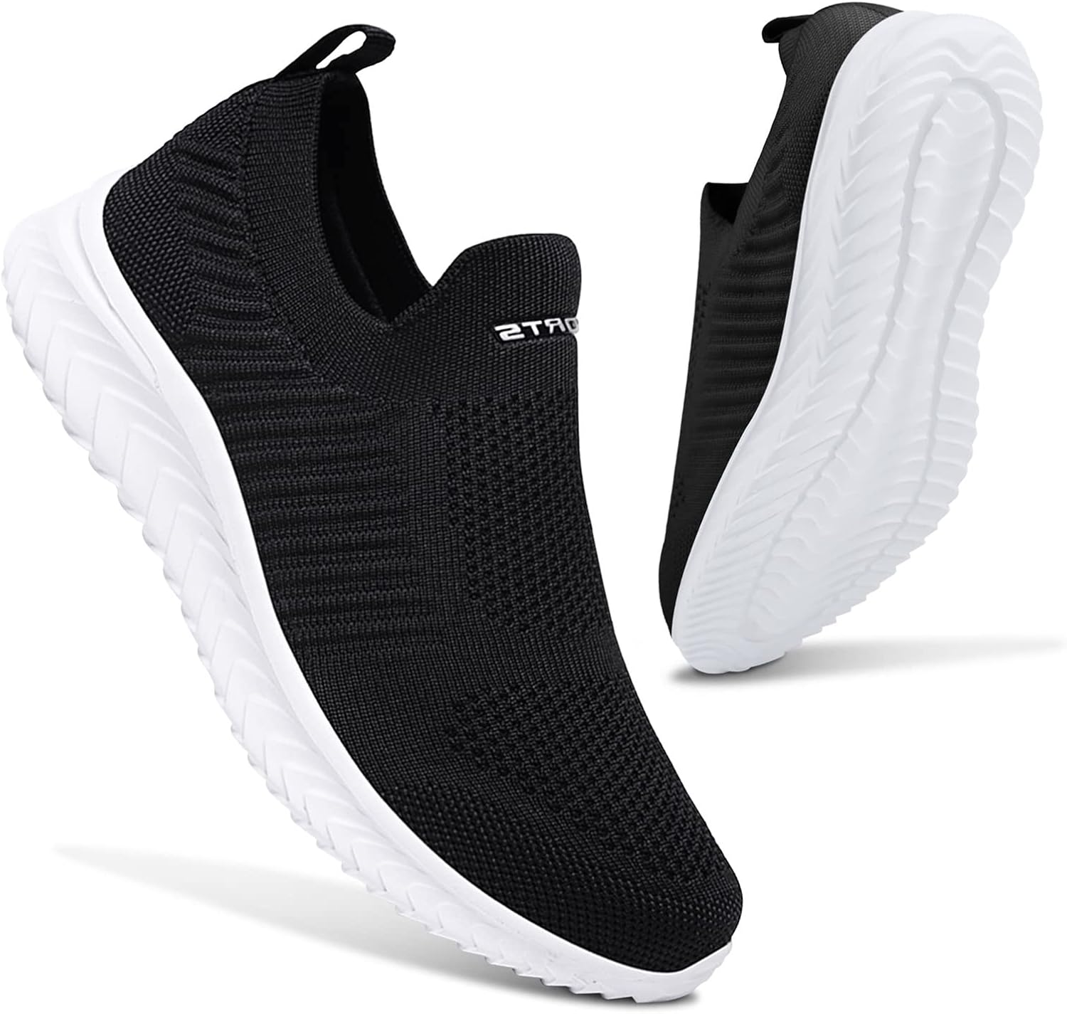 Womens Slip on Trainers Mens Athletic Running Shoes Sport Walking Sneakers Lightweight Tennis Shoes