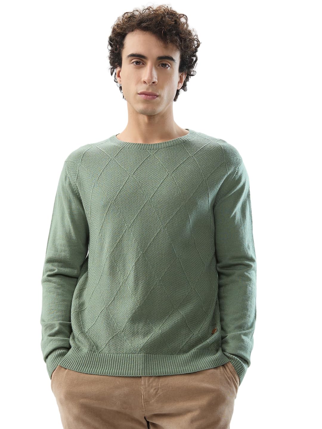 raymond Men Regular Fit Solid Pattern Acrylic Wool Blend Round Neck Full Sleeve Casual Sweater-picture-36
