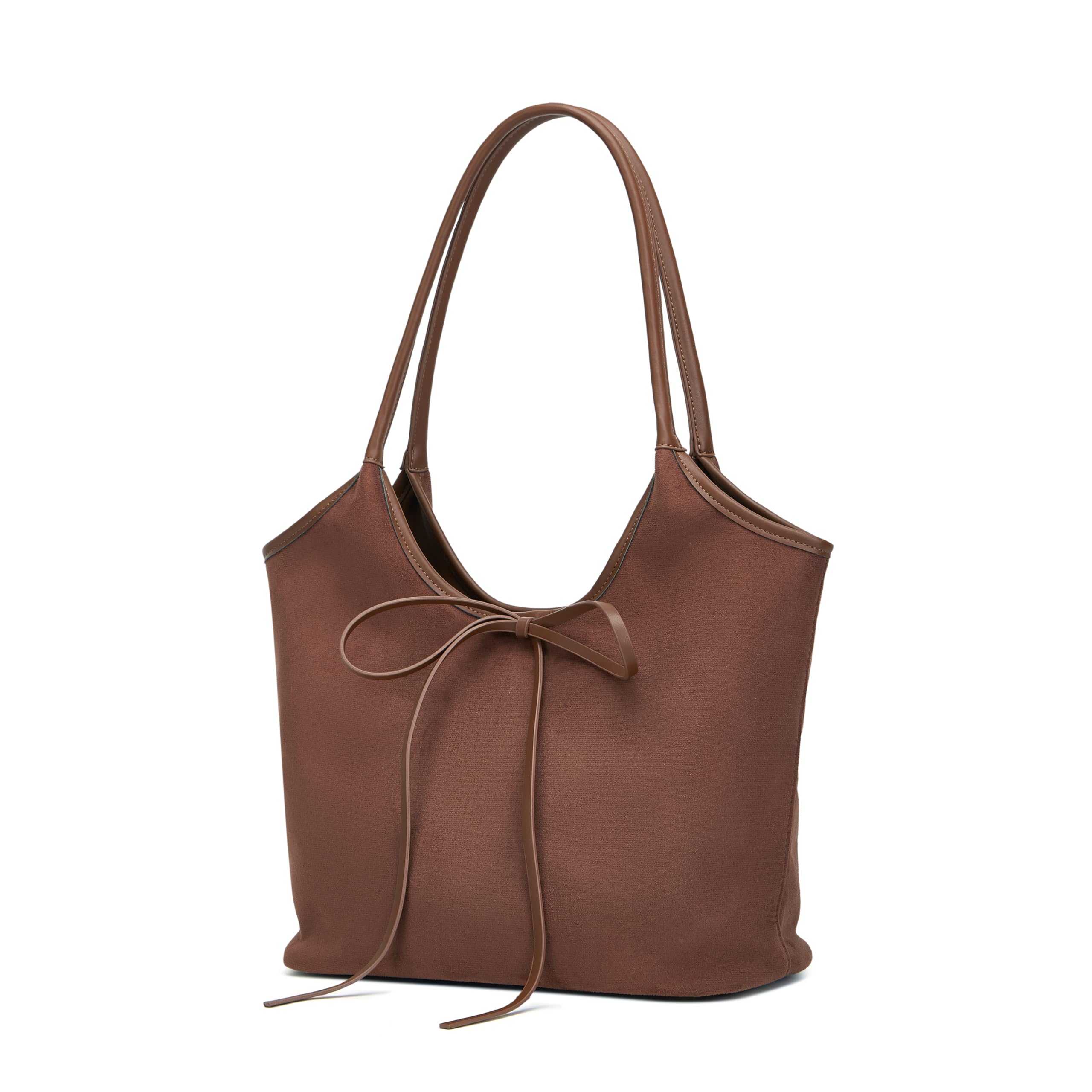 Vintage French Bow Tote Bag Large Capacity Hobo Bag Shoulder Bag Satchel Purse Chic Underarm Bag for Women Girls