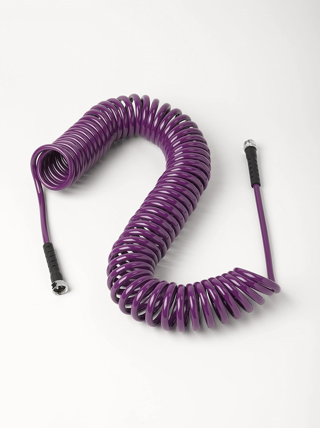 Gardener's Supply Company Ultra Lightweight Coil Garden Hose | Expandable & Retractable BPA Free For Outdoor Garden Watering Drinking Water Safe | 50' Long - Green