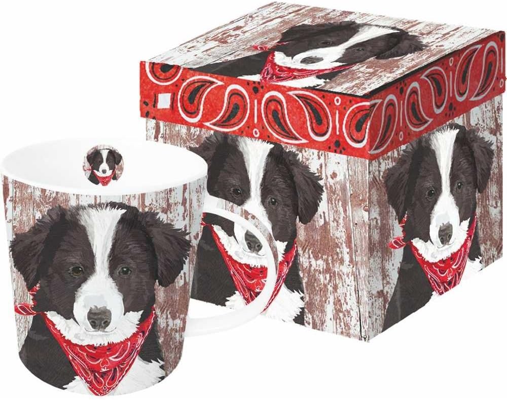 Paperproducts Design Decorative Bone China Mug Gift Box Set - Beverages, Hot, Cold Drinks, Tea – Artistic Designs, Decorated Mugs – 13.5 Ounces, Color Bakery/Art Licensing.Com Kensington Garden Design