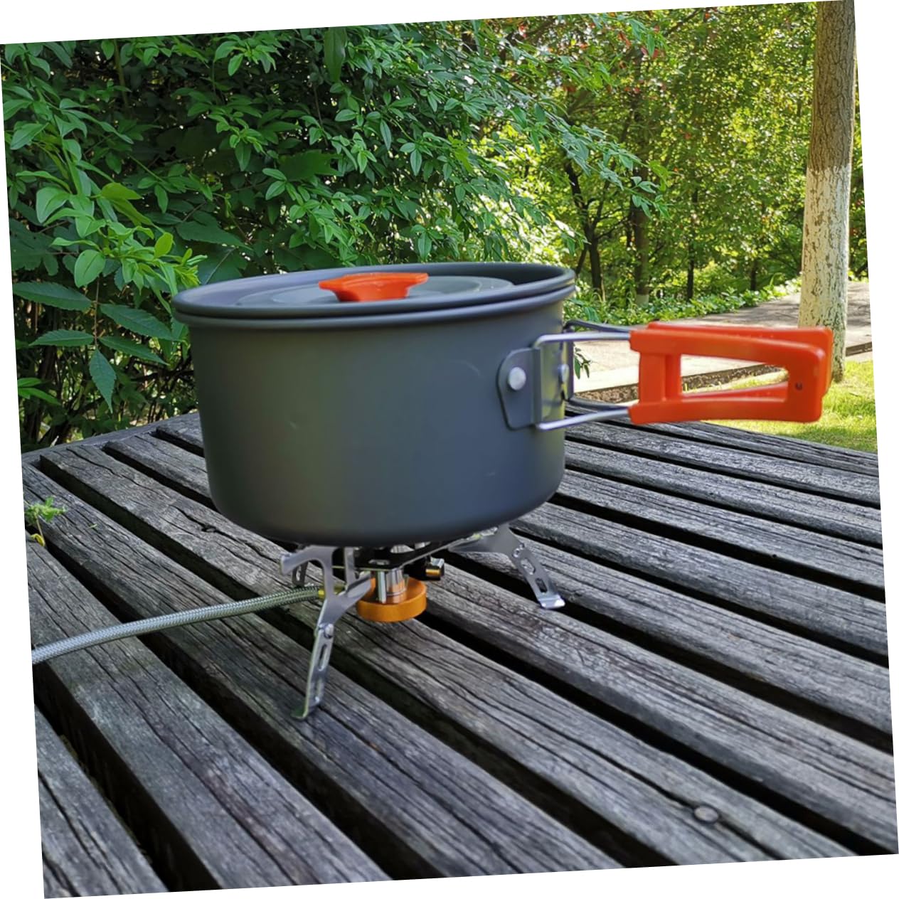 INOOMP Ollas para Camping Utensilios De Cocina Portátiles y Cubiertos Tetera De Camping Herramientas De Cocina De para Acampar