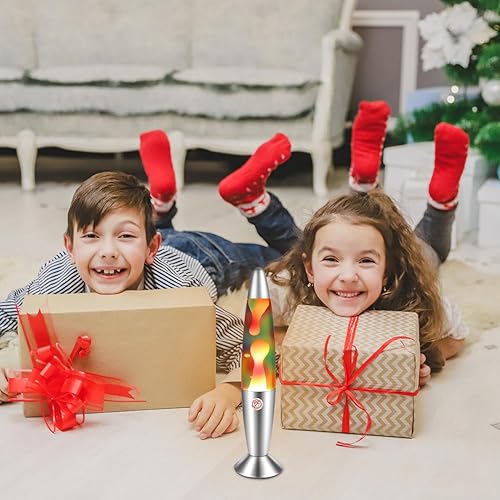 Miniatura 7 de Lámpara de magma colorida lámparas de movimiento arcoíris para adultos y niños, lámpara de movimiento de magma de 13.5 pulgadas, lámpara base